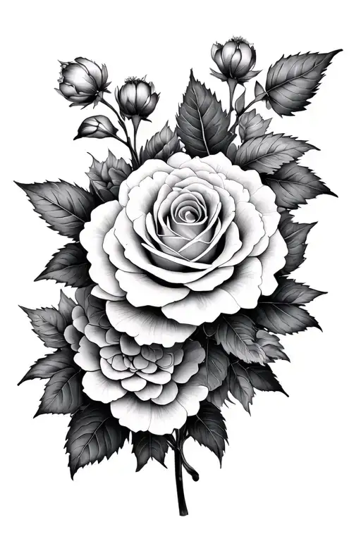 Rose Hydrangea Wildflower