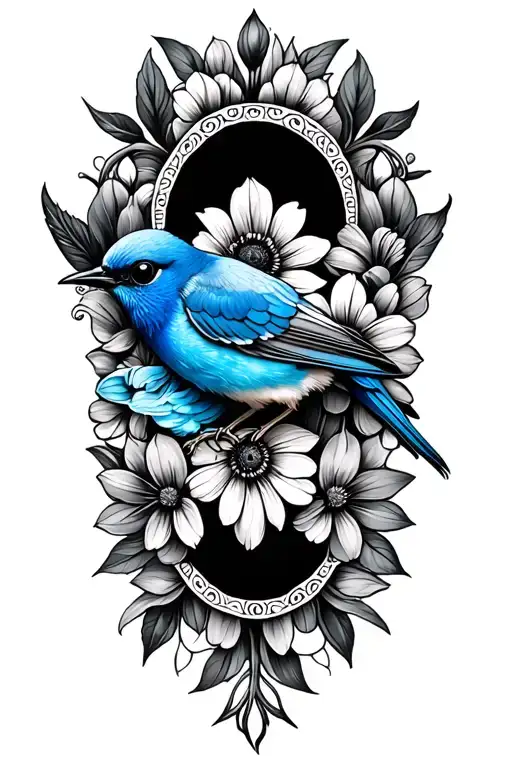 Flowers Bluebird Doctor Circles