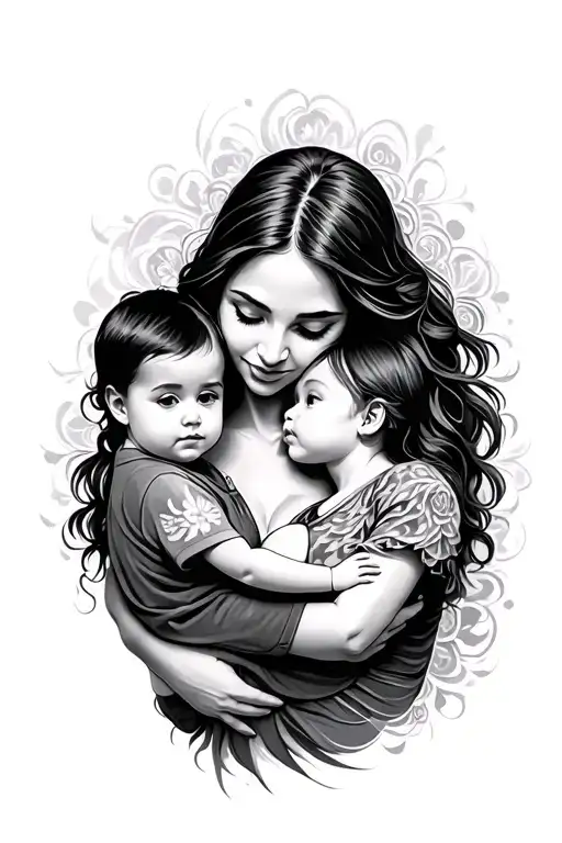 Mom Carrying Her Child