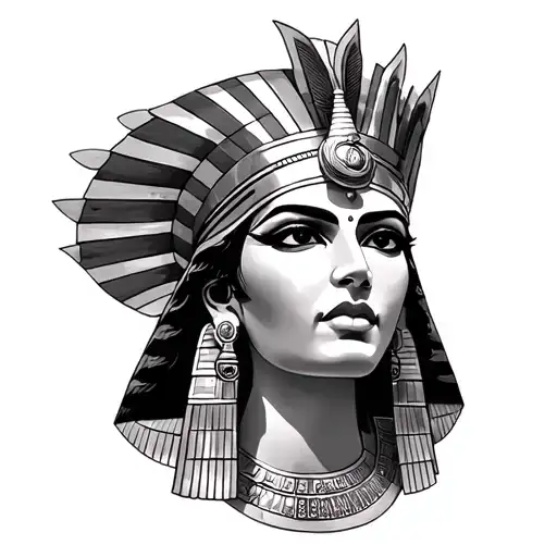 Cleopatra Egyptian Goddess Surrounded