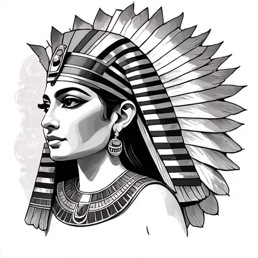 Cleopatra Egyptian Goddess Surrounded