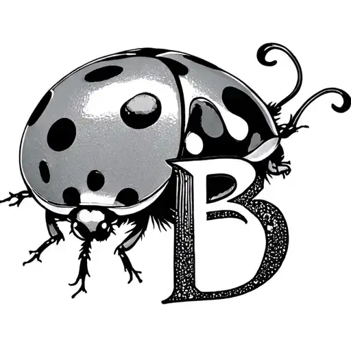 Ladybug With Letters A And B
