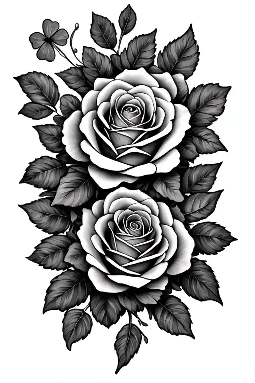 Roses And Shamrocks Woven