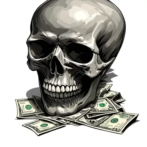 Skull And Money