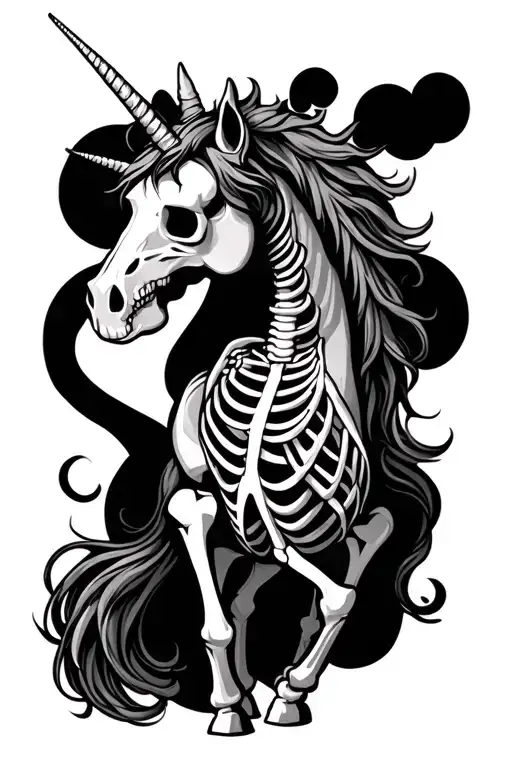 Skeleton Unicorn Full Body
