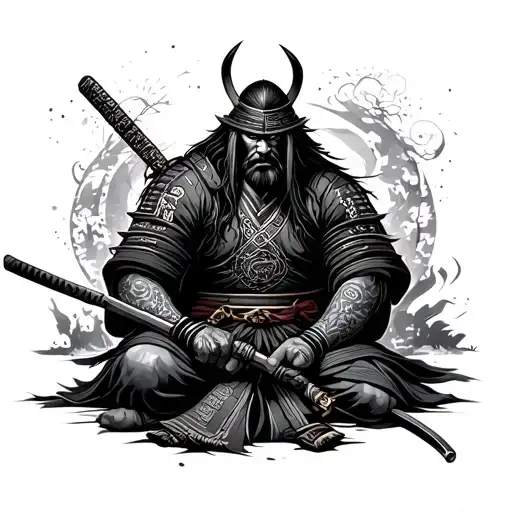 Fallen Samurai Warrior Holding