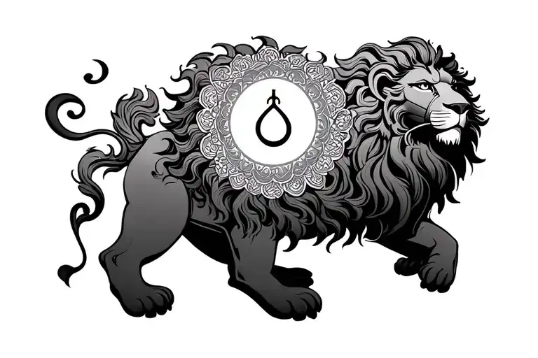 Lion Wearing Buddha Inner Peace