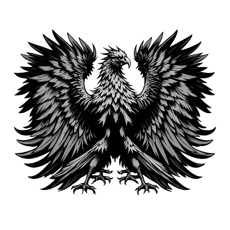 Phoenix With Spread Wings