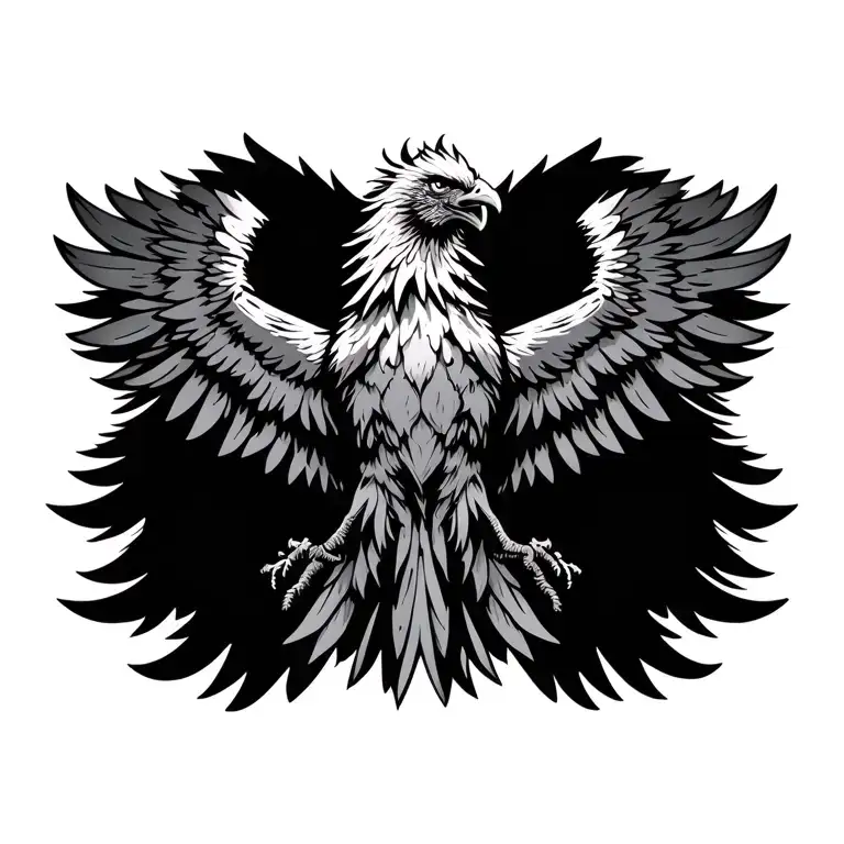 Phoenix With Spread Wings