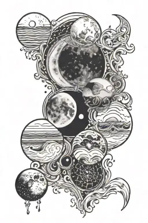 Moon Phases And Ocean