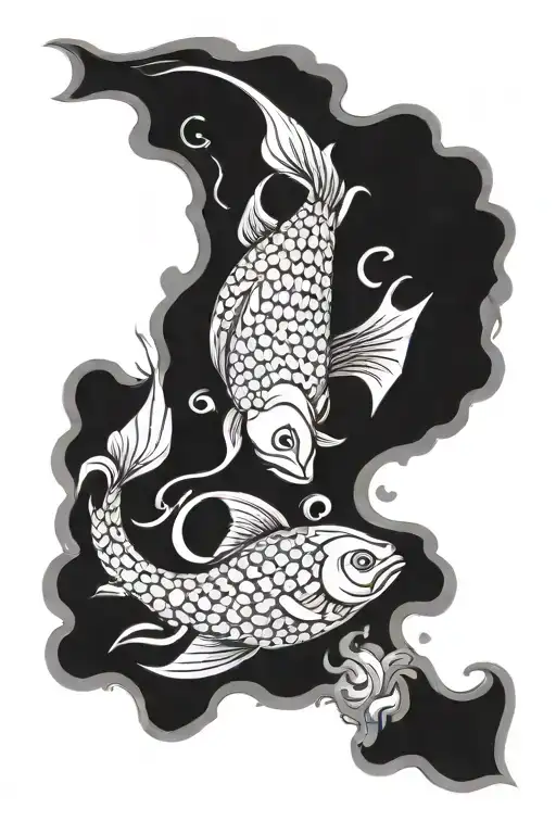 Pisces Sign Surrounded