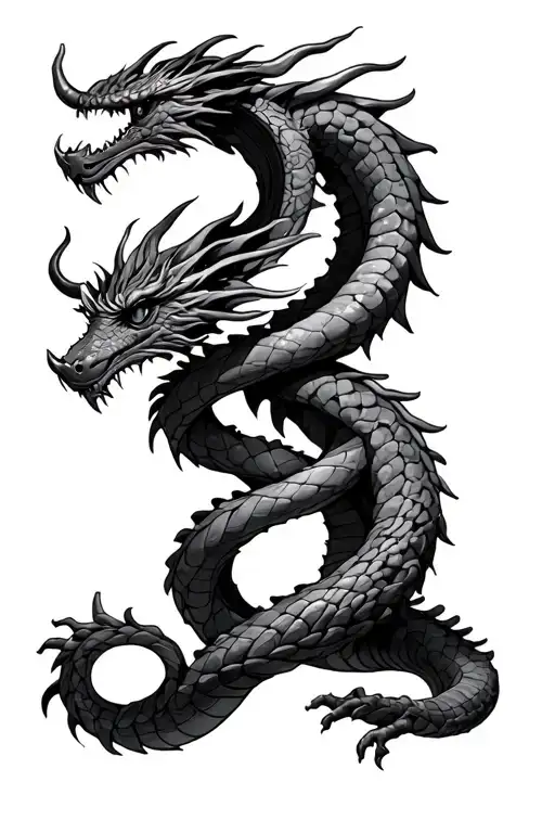 Dragon Wrapped Round Dna Strand