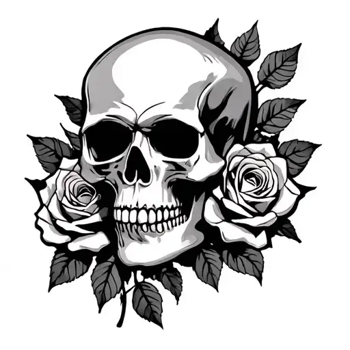 Skull And Roses