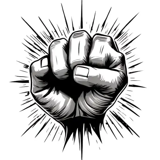 Black Power Fist Negative Shade