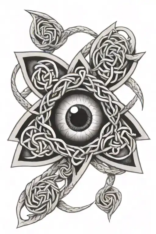 Celtic Knots Single Eyeball In The Middle