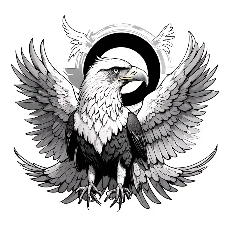 Eagle Raven Phoenix Combination Wings Spread