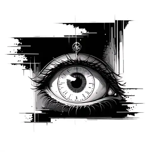 Linear Eye With Sand Clock