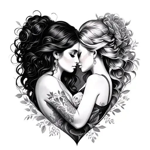 Love For Mother Embracing Her