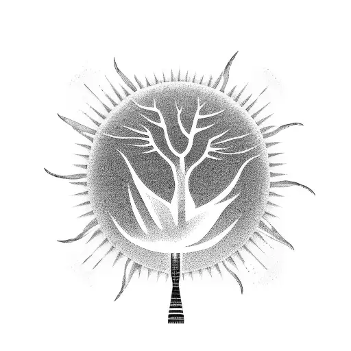 Beach Sun Palm Tree Waves Realistic