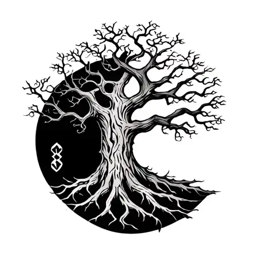 Yggdrassil Tree With Runes