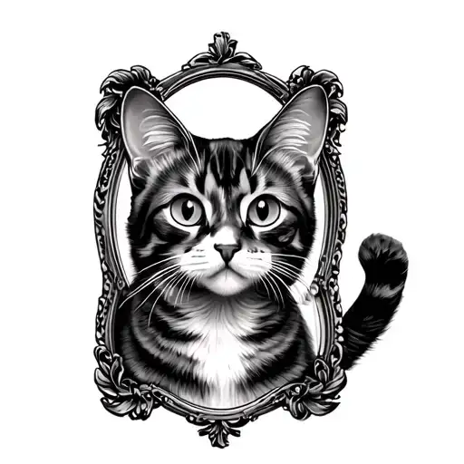 Cat In Photo Frame