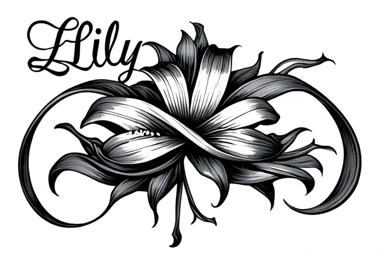 Infinity With Name Lily