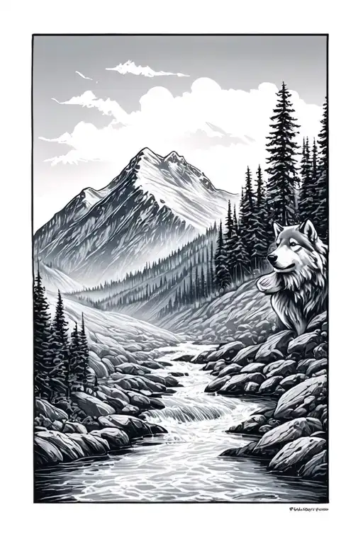 Lone Wolf Mountain Stream Flowing