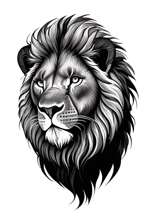 Lion Head Facing Forward