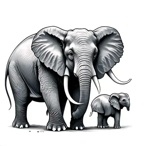 Elephant And Baby