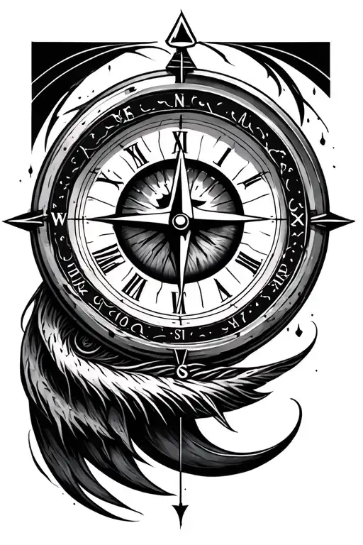 Capricorn Minimalistic Compass Clock Eye
