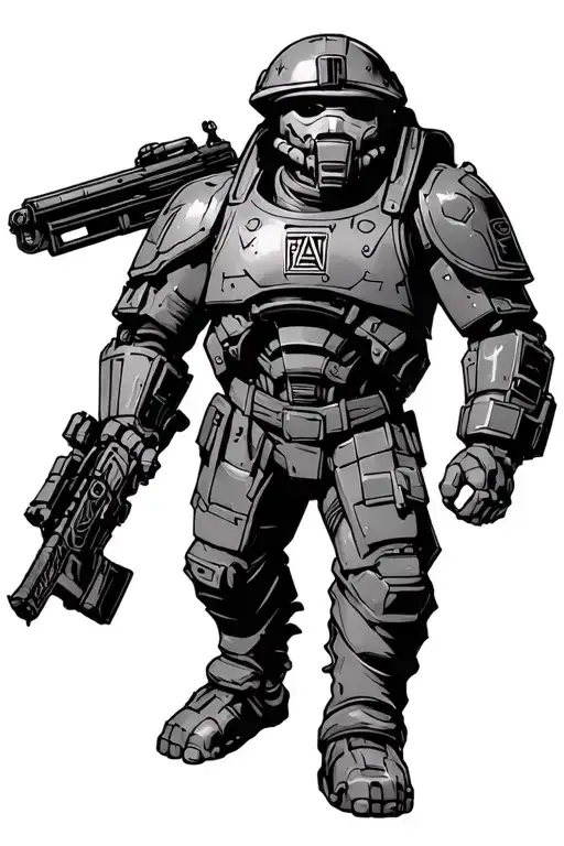 Us Marine Corp And Warhammer 40K Space Marine