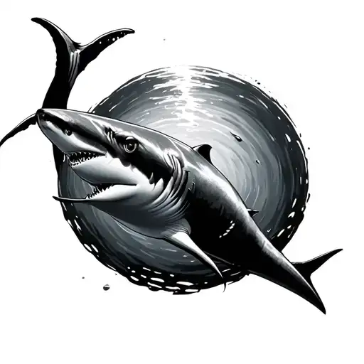 Hammerhead Shark Swimming In A Circle