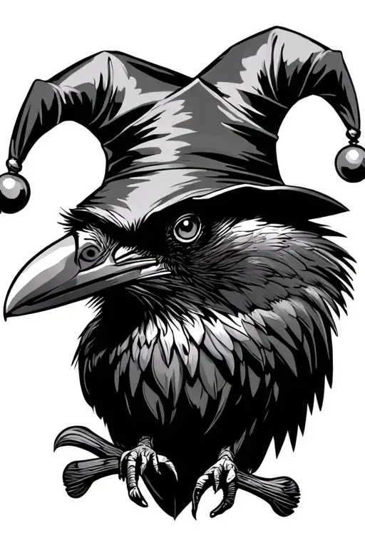 Crow With Jester Hat