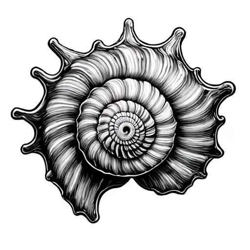 Sea Shell In Isotopic Visa With The Word Ohana