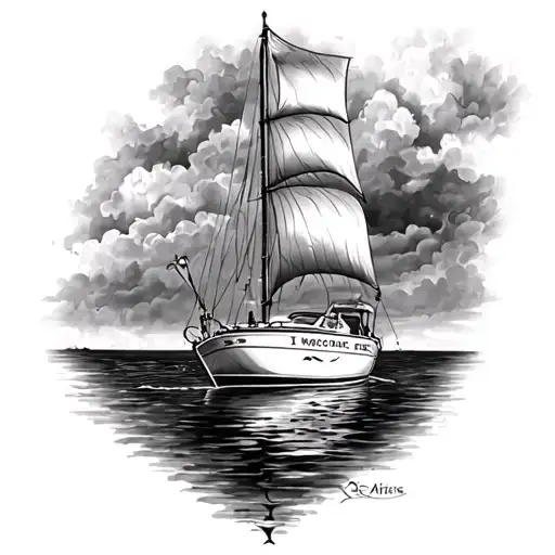 Tatto For My Dead Grandma I Named My Boat After Her I Always Lovede Her