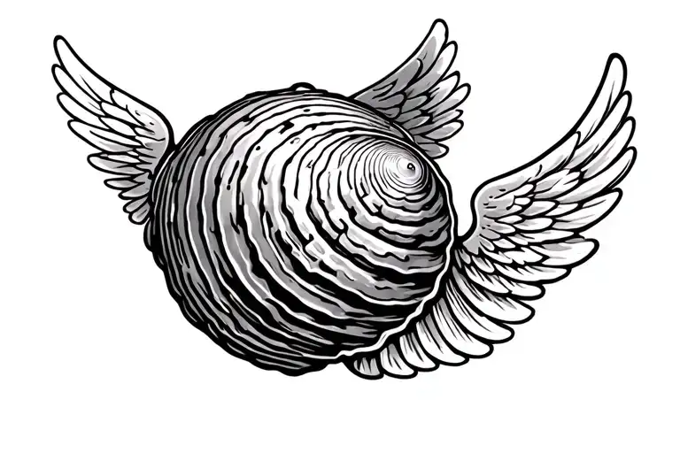 Little Sea Shell With Angel Wings