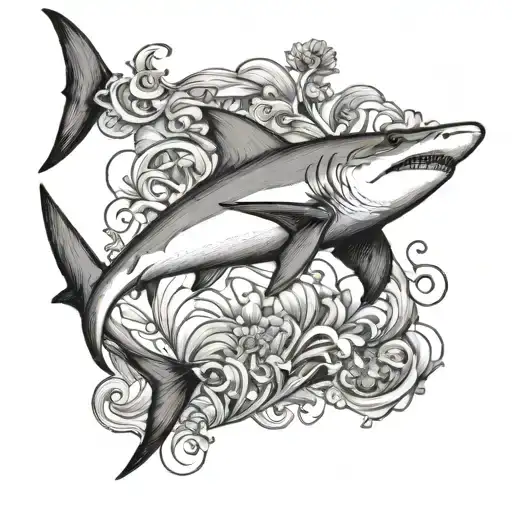 Hammerhead Shark From The Air