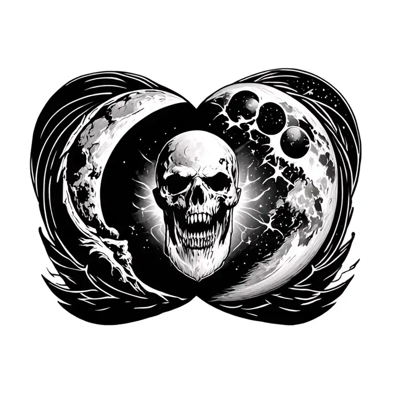 Atlas With Crescent Moon Glow