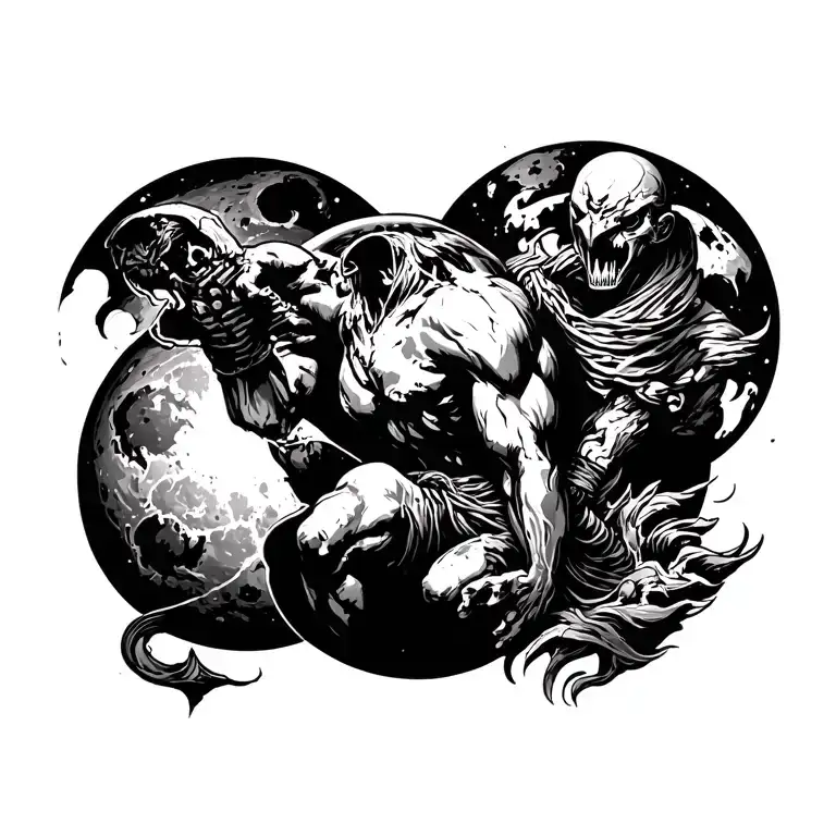 Atlas Carrying Lunar World