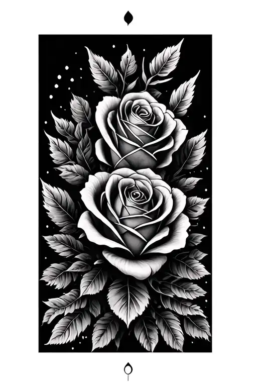 Roses And Mandala Design
