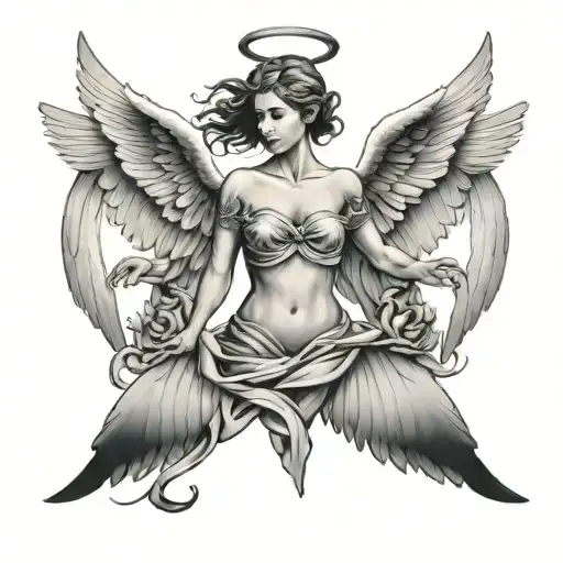 Angel Wings Spread Wide