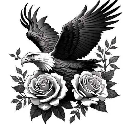 Eagle And Roses