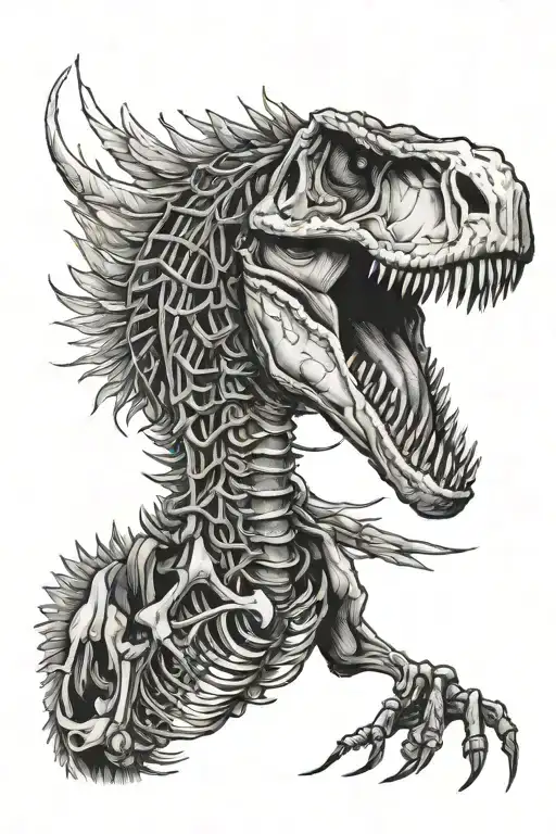 Fine Line Velociraptor Skeleton Playing