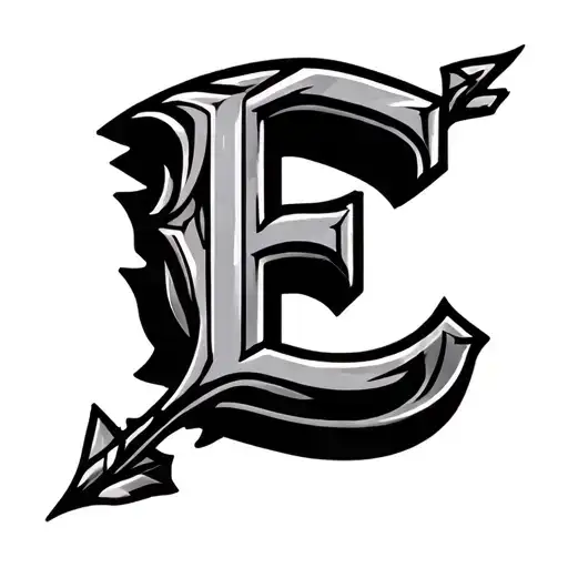 Arrow With Letter E