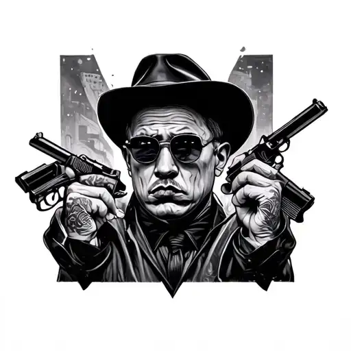 Gangster Collage Featuring Iconic