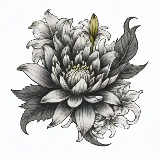 Chrysanthemum And Lily Flower