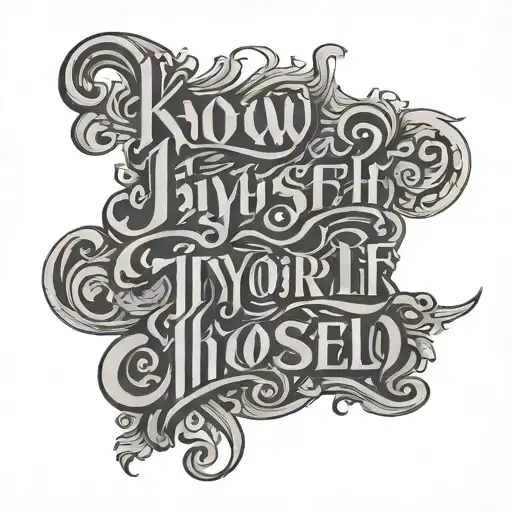 Calligraphy Lettering Know Thyself