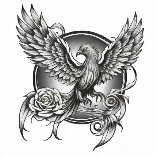 Phoenix Bird Fly Away