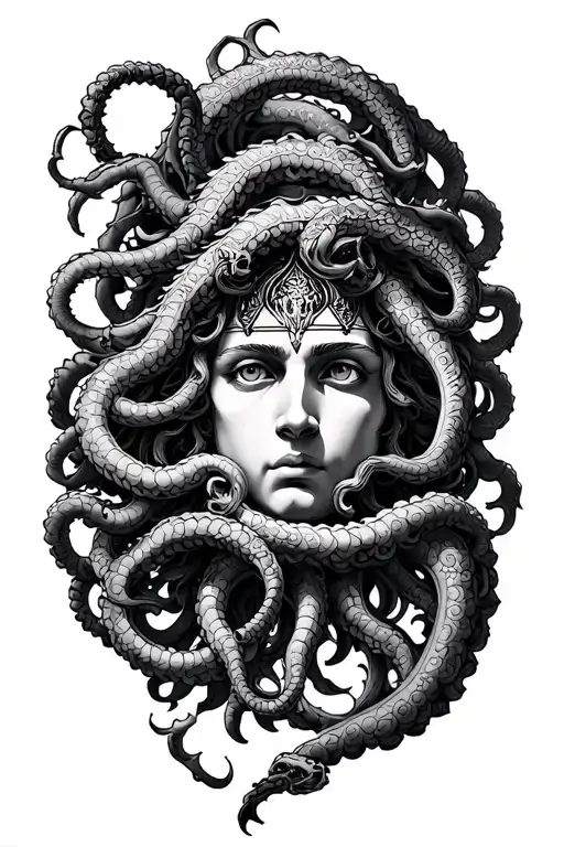 Cathedral And Medusa Intertwined