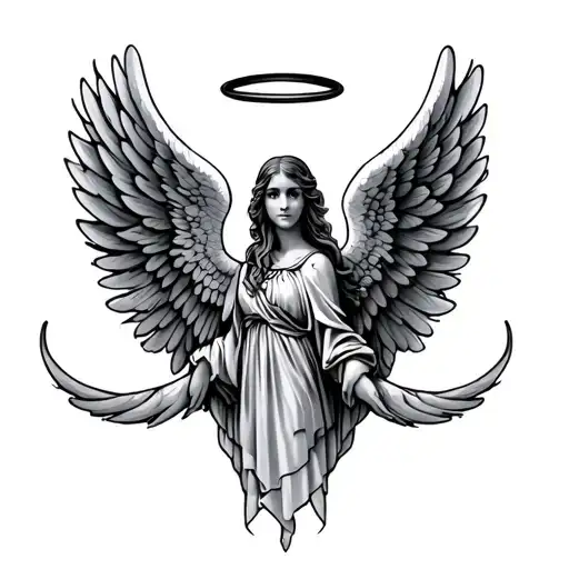 Name With Angel Wings And Halo